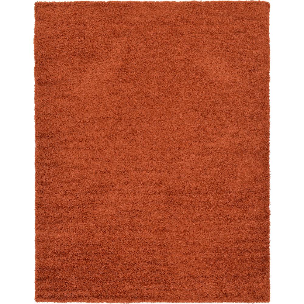 Solid Shag Rug, Terracotta (9' 0 x 12' 0). Picture 1