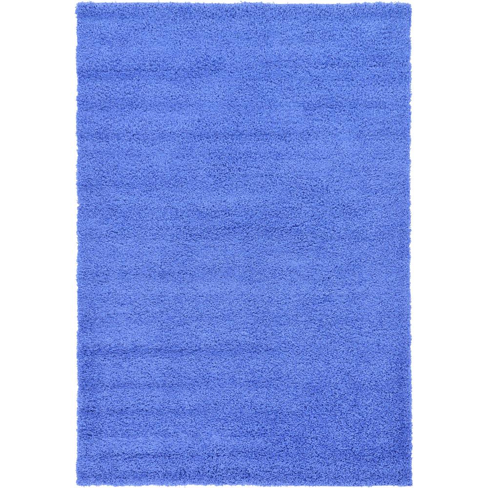 Solid Shag Rug, Periwinkle Blue (6' 0 x 9' 0). The main picture.