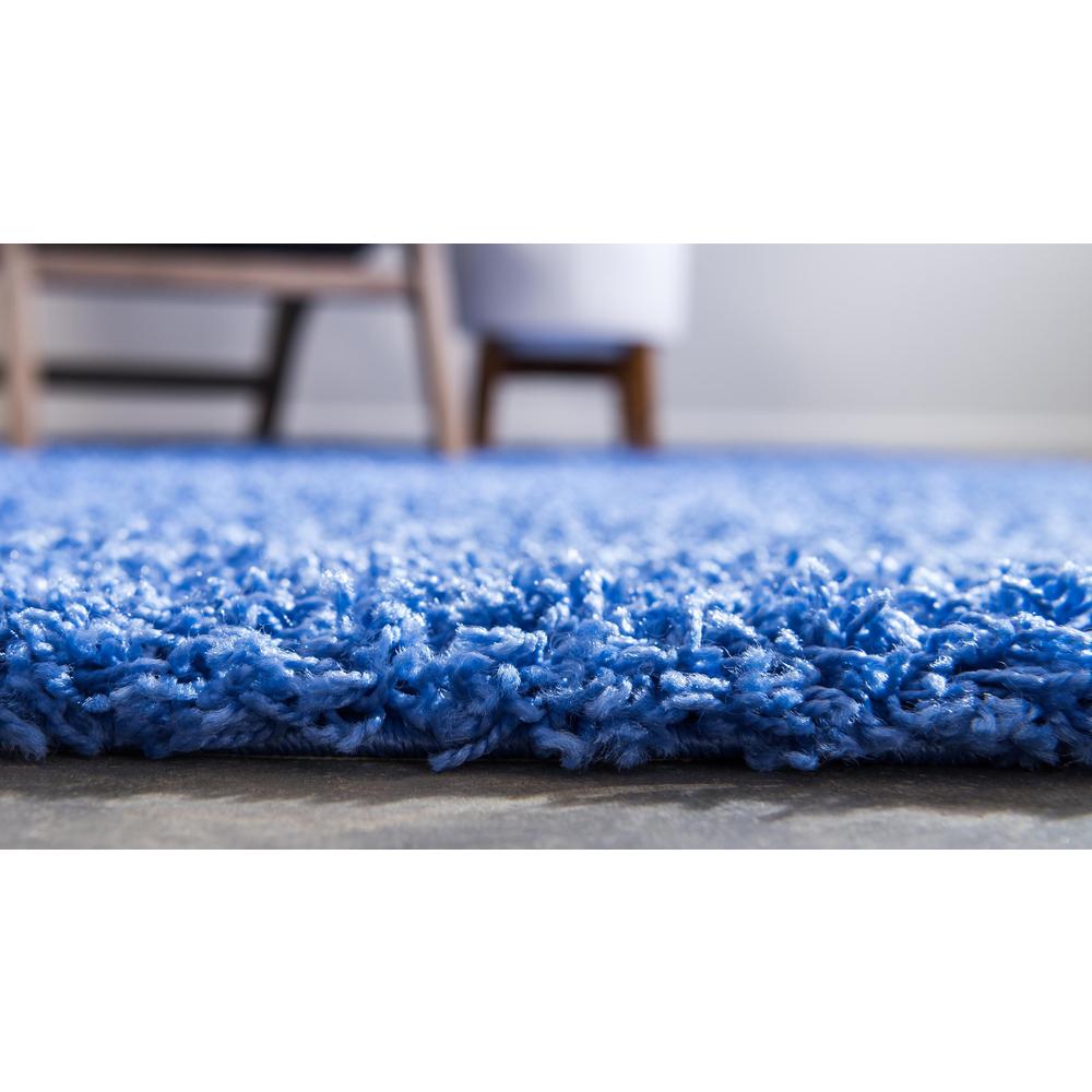 Solid Shag Rug, Periwinkle Blue (6' 0 x 6' 0). Picture 5