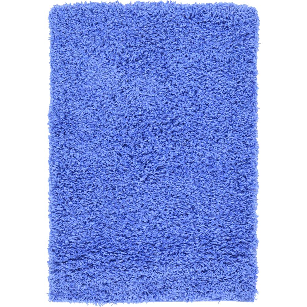 Solid Shag Rug, Periwinkle Blue (2' 2 x 3' 0). Picture 1