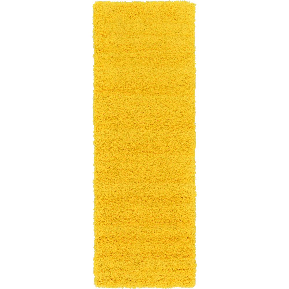 Solid Shag Rug, Tuscan Sun Yellow (2' 2 x 6' 5). Picture 1