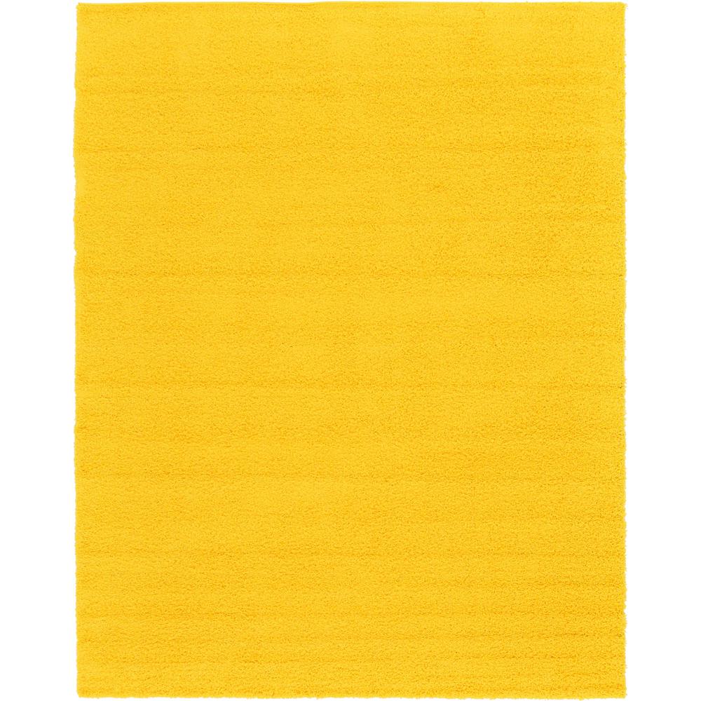 Solid Shag Rug, Tuscan Sun Yellow (10' 0 x 13' 0). Picture 1