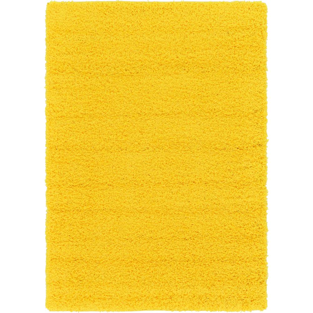 Solid Shag Rug, Tuscan Sun Yellow (4' 0 x 6' 0). Picture 1