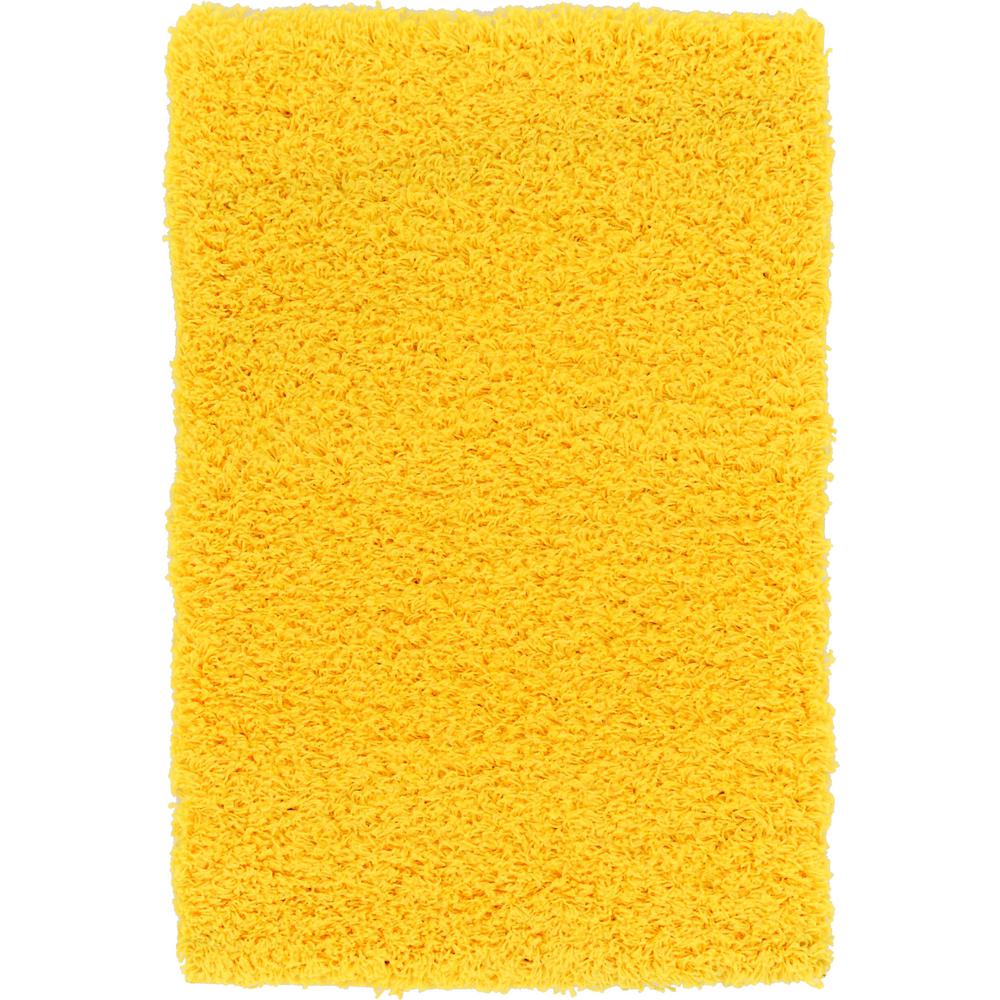 Solid Shag Rug, Tuscan Sun Yellow (2' 2 x 3' 0). Picture 1