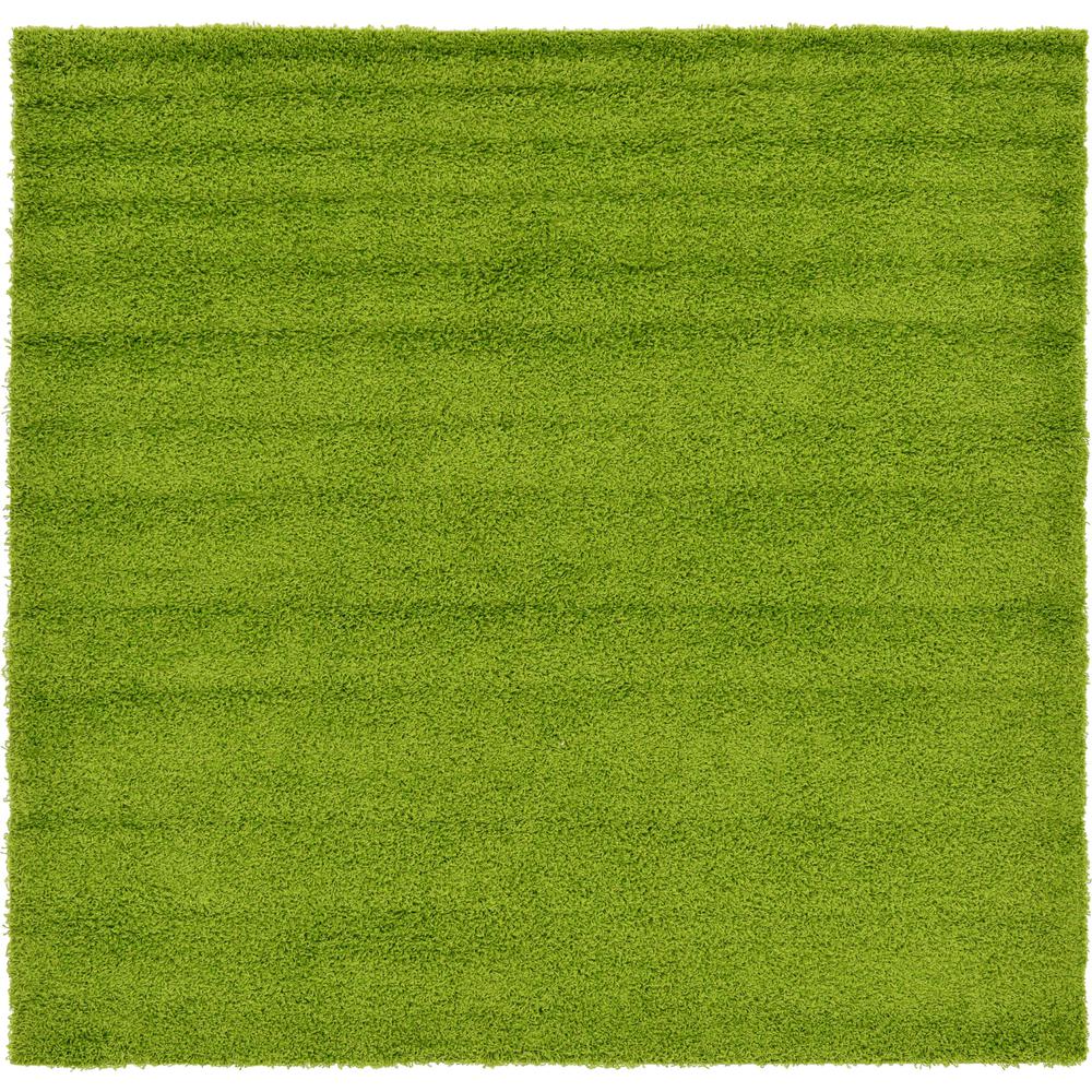 Solid Shag Rug, Grass Green (8' 2 x 8' 2). Picture 1