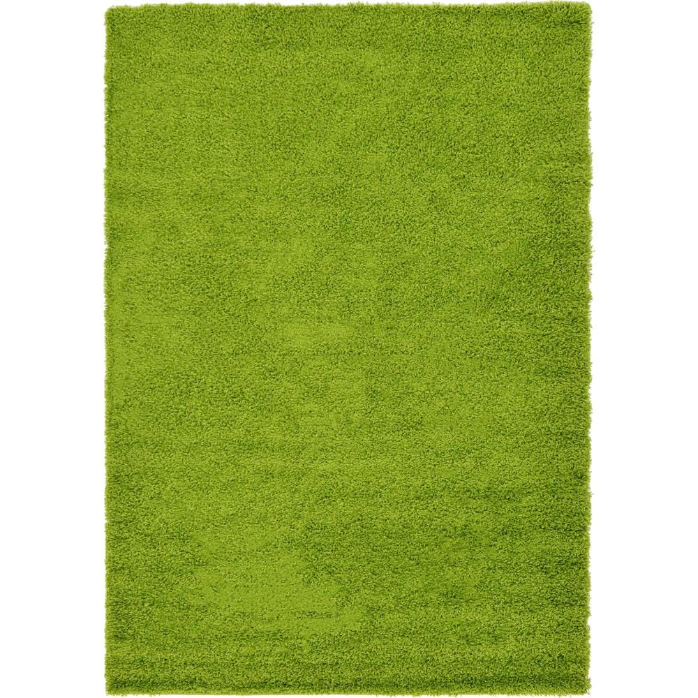 Solid Shag Rug, Grass Green (6' 0 x 9' 0). Picture 1