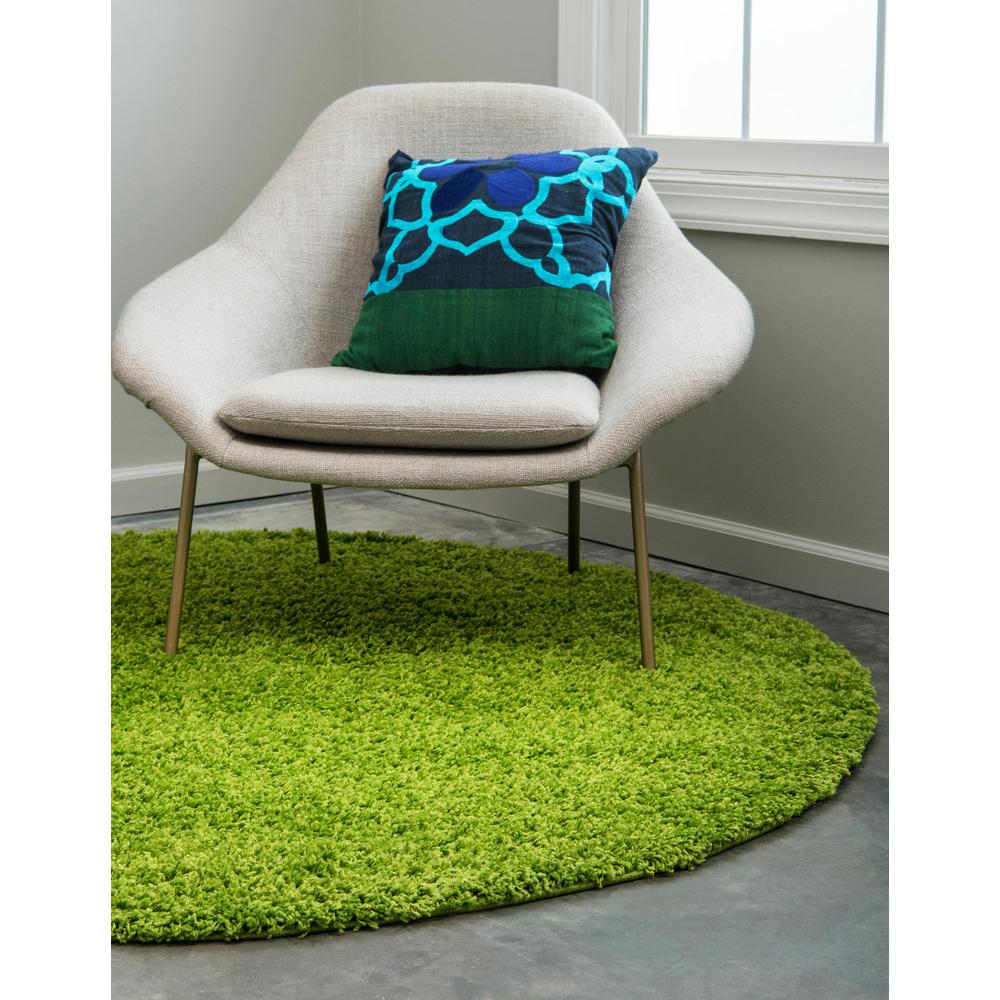 Solid Shag Rug, Grass Green (6' 0 x 6' 0). Picture 4