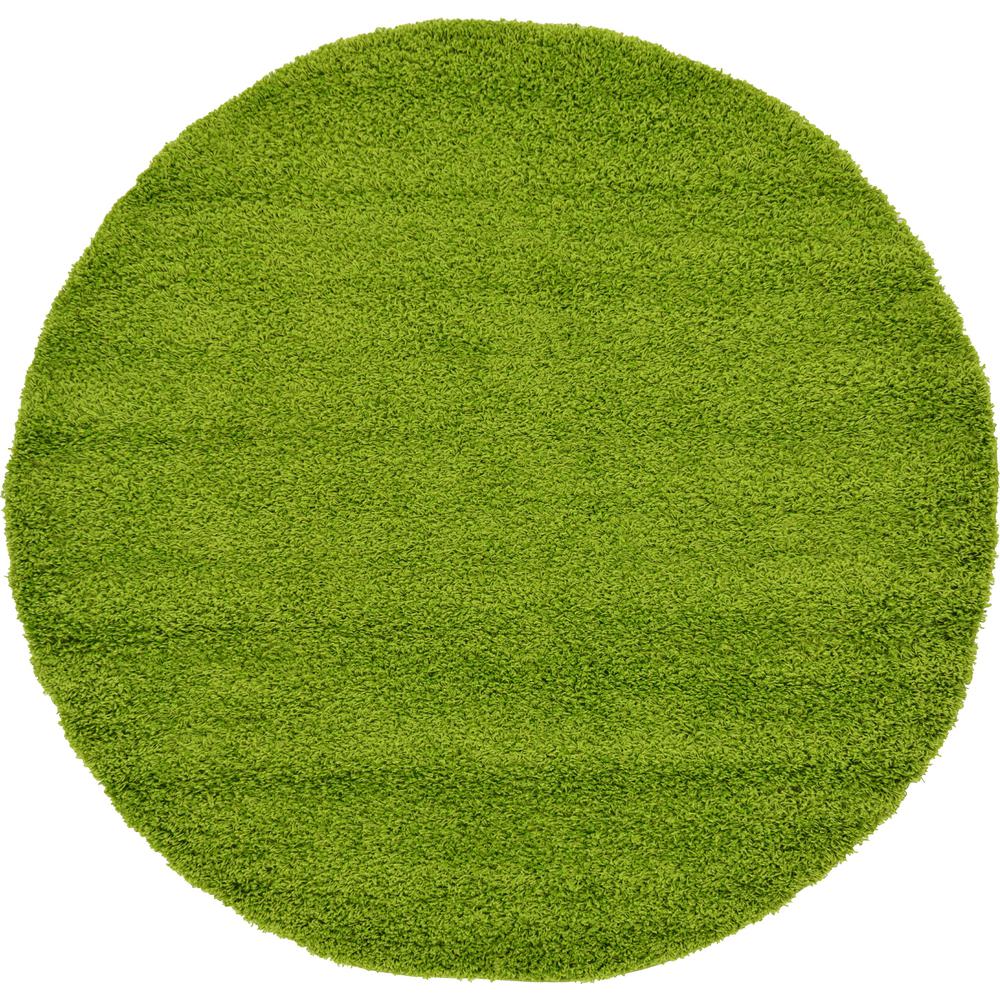 Solid Shag Rug, Grass Green (6' 0 x 6' 0). Picture 1