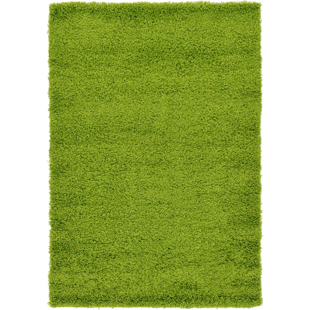 Solid Shag Rug, Grass Green (4' 0 x 6' 0). Picture 1