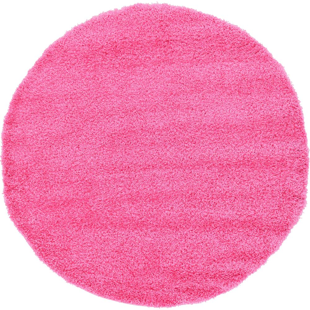 Solid Shag Rug, Bubblegum Pink (6' 0 x 6' 0). Picture 1