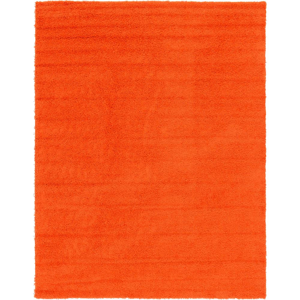 Solid Shag Rug, Tiger Orange (9' 0 x 12' 0). Picture 1