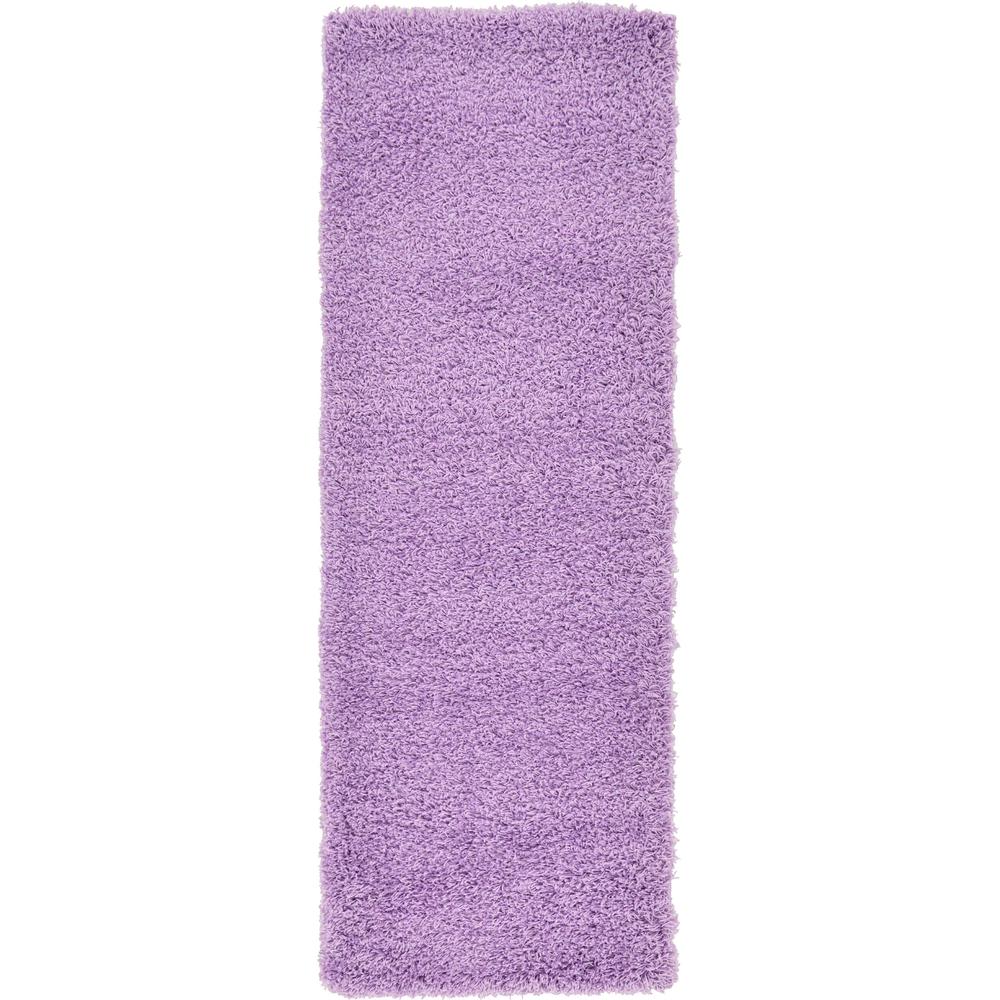 Solid Shag Rug, Lilac (2' 2 x 6' 5). Picture 1
