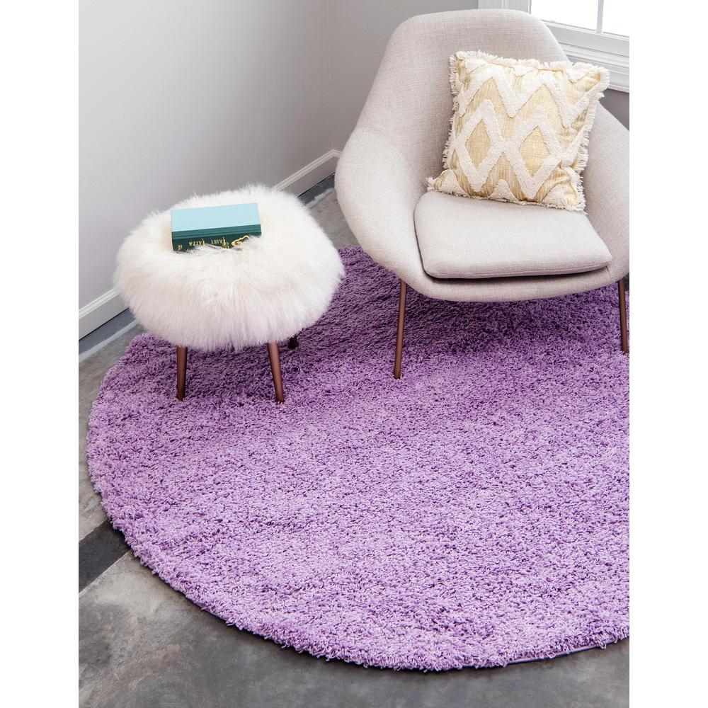 Solid Shag Rug, Lilac (6' 0 x 6' 0). Picture 2