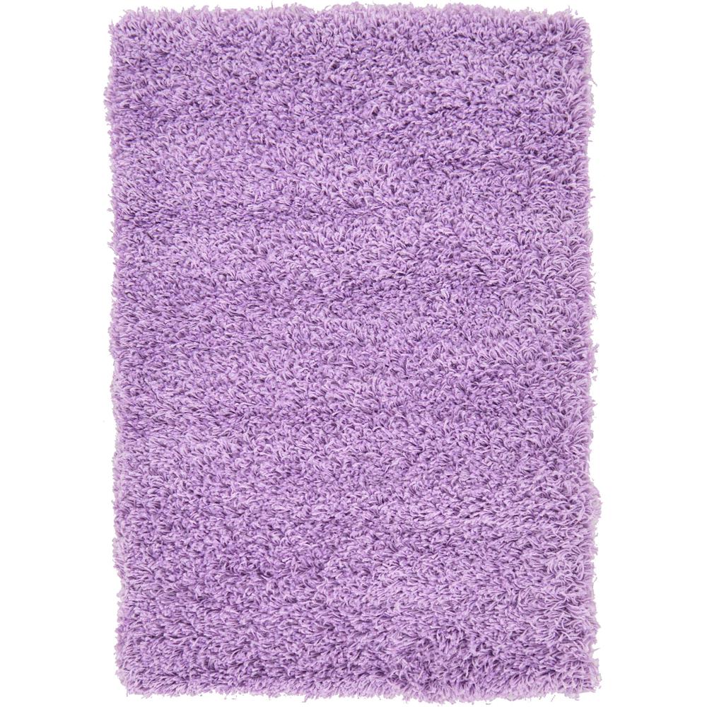 Solid Shag Rug, Lilac (2' 2 x 3' 0). Picture 1