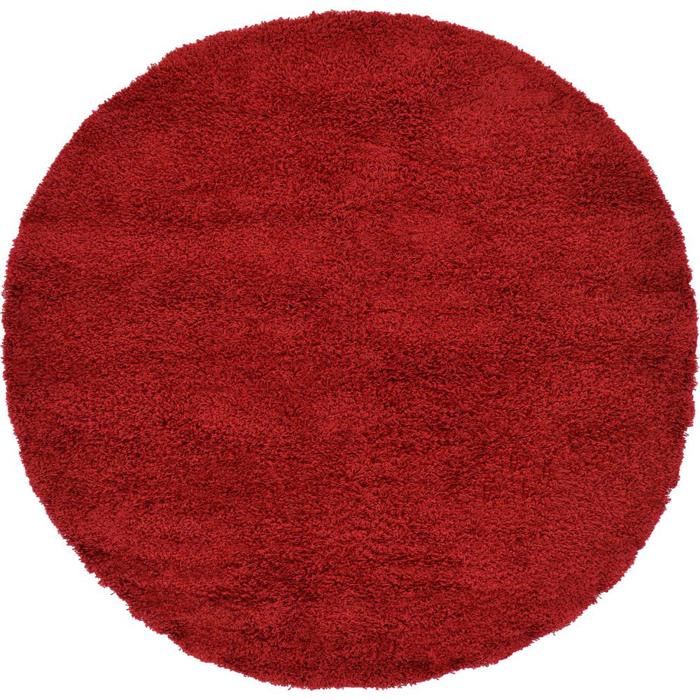 Solid Shag Rug, Cherry Red (6' 0 x 6' 0). Picture 1