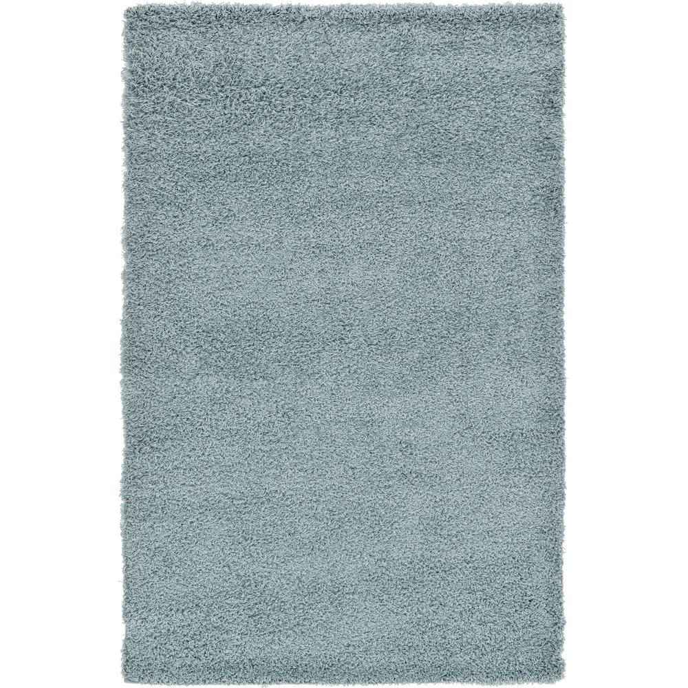 Solid Shag Rug, Slate Blue (5' 0 x 8' 0). Picture 1