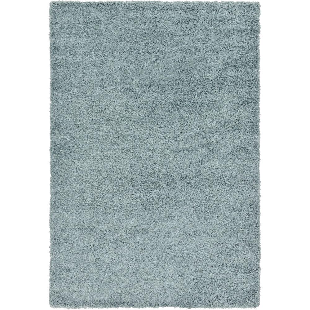 Solid Shag Rug, Slate Blue (6' 0 x 9' 0). Picture 1