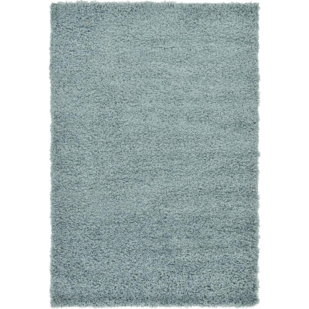 Solid Shag Rug, Slate Blue (4' 0 x 6' 0). Picture 1