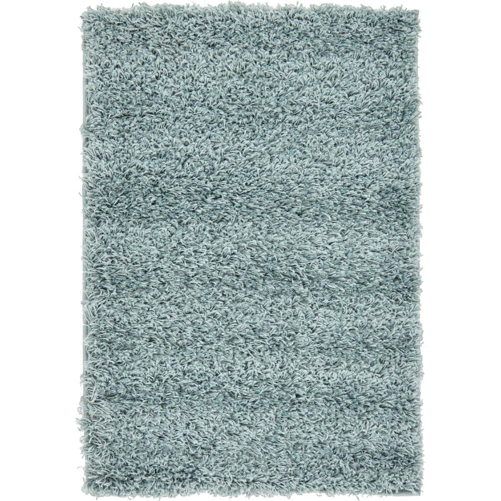 Solid Shag Rug, Slate Blue (2' 2 x 3' 0). Picture 1