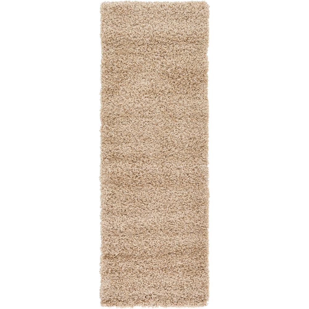 Solid Shag Rug, Taupe (2' 2 x 6' 5). Picture 1
