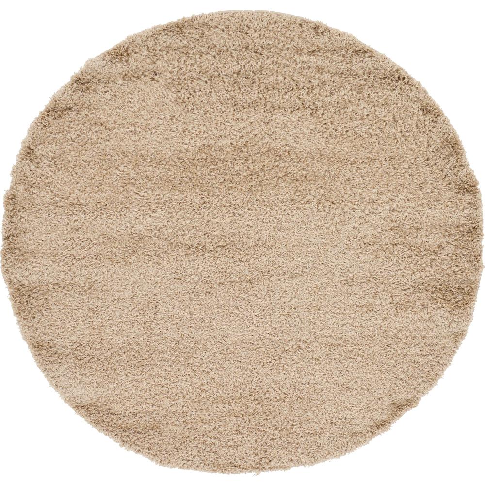 Solid Shag Rug, Taupe (6' 0 x 6' 0). Picture 1