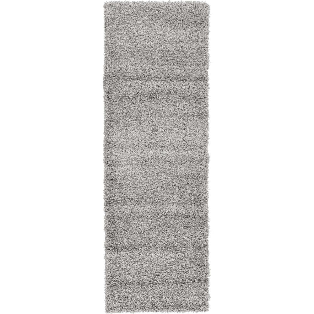 Solid Shag Rug, Cloud Gray (2' 2 x 6' 5). Picture 1