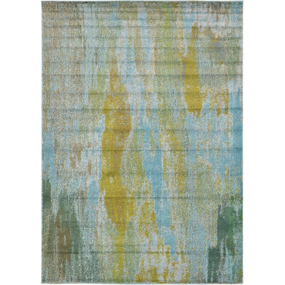 Lilly Jardin Rug, Turquoise (7' 0 x 10' 0). Picture 1