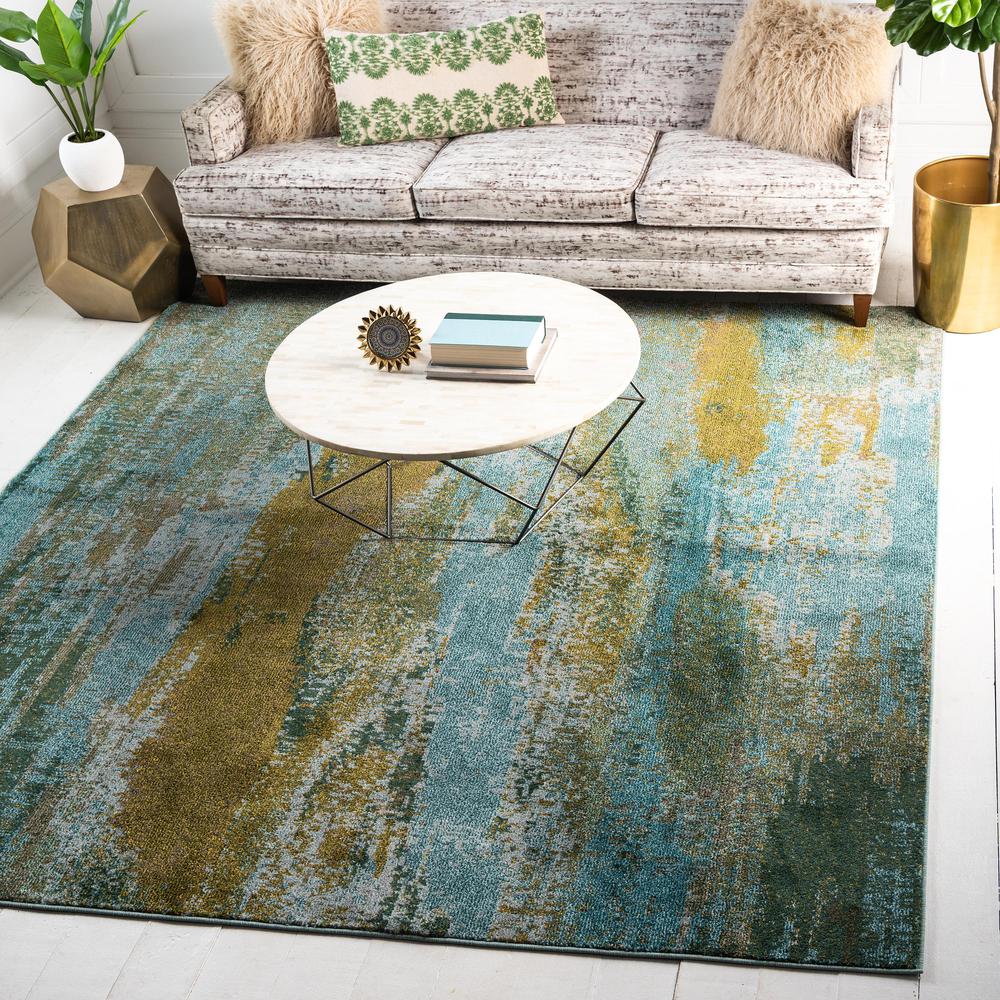 Lilly Jardin Rug, Turquoise (8' 0 x 8' 0). Picture 2