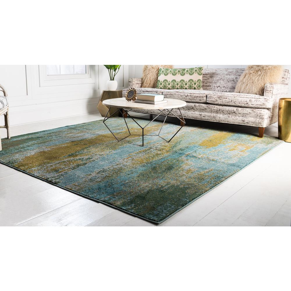 Lilly Jardin Rug, Turquoise (8' 0 x 8' 0). Picture 3