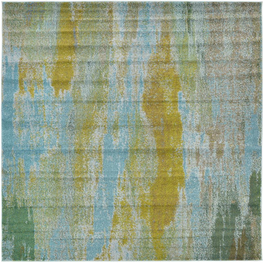 Lilly Jardin Rug, Turquoise (8' 0 x 8' 0). Picture 1
