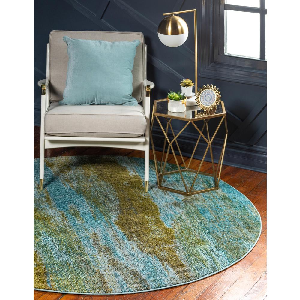 Lilly Jardin Rug, Turquoise (8' 0 x 8' 0). Picture 2