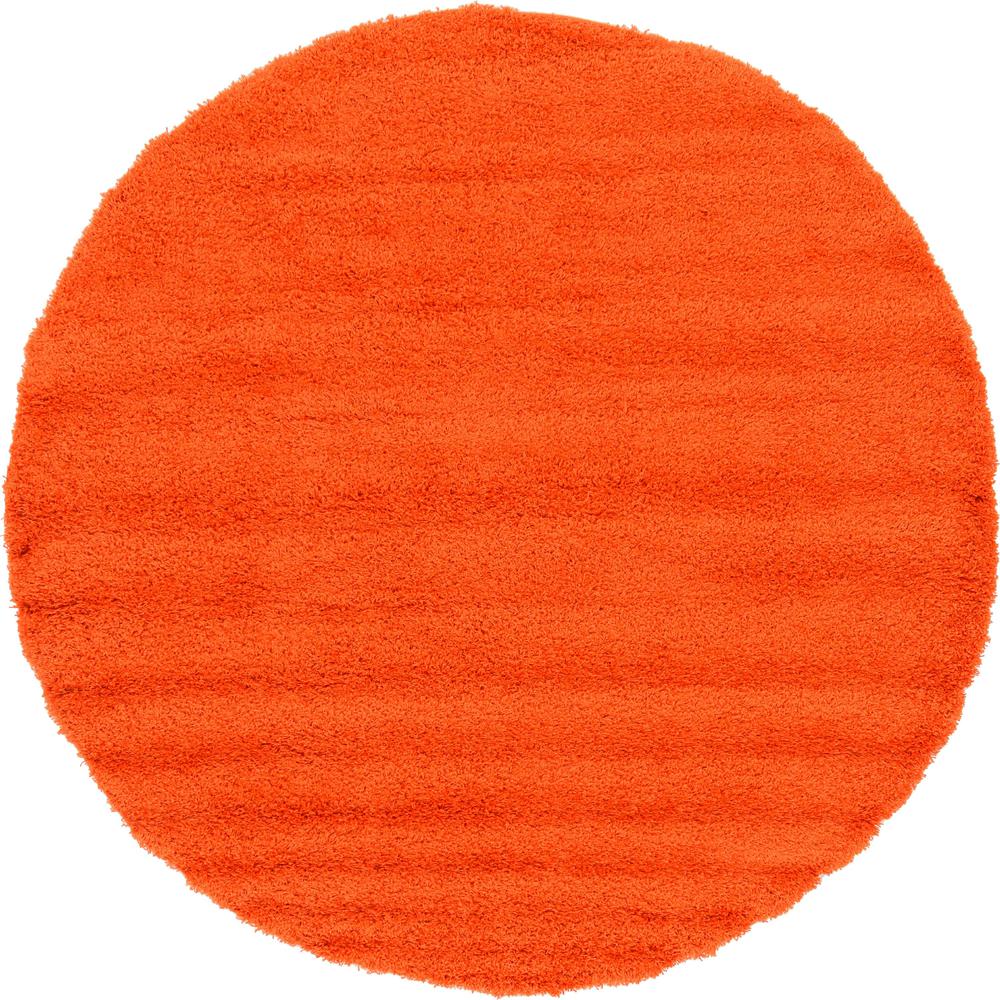Solid Shag Rug, Tiger Orange (8' 2 x 8' 2). Picture 1