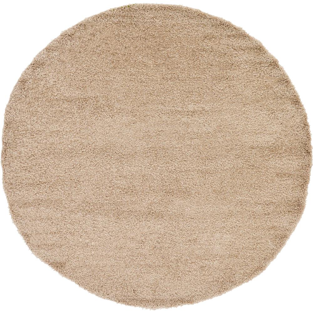 Solid Shag Rug, Taupe (8' 2 x 8' 2). Picture 1
