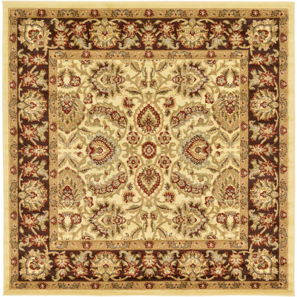 Asheville Voyage Rug, Ivory (6' 0 x 6' 0). Picture 1