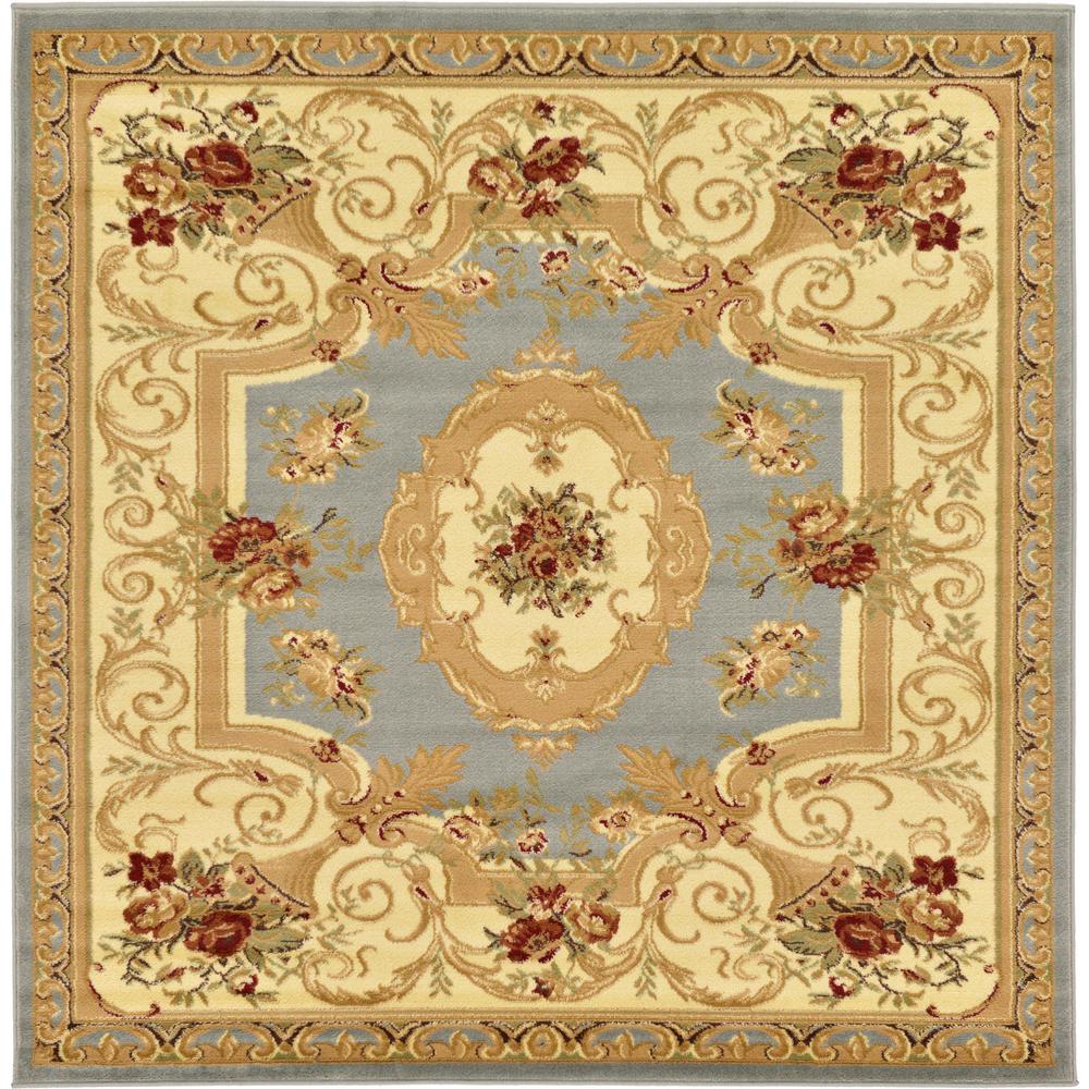 Henry Versailles Rug, Slate Blue (6' 0 x 6' 0). Picture 1