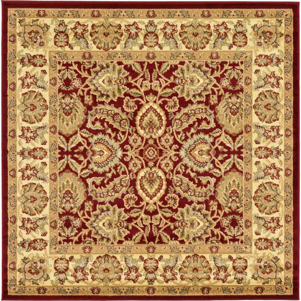 Asheville Voyage Rug, Red (6' 0 x 6' 0). Picture 1