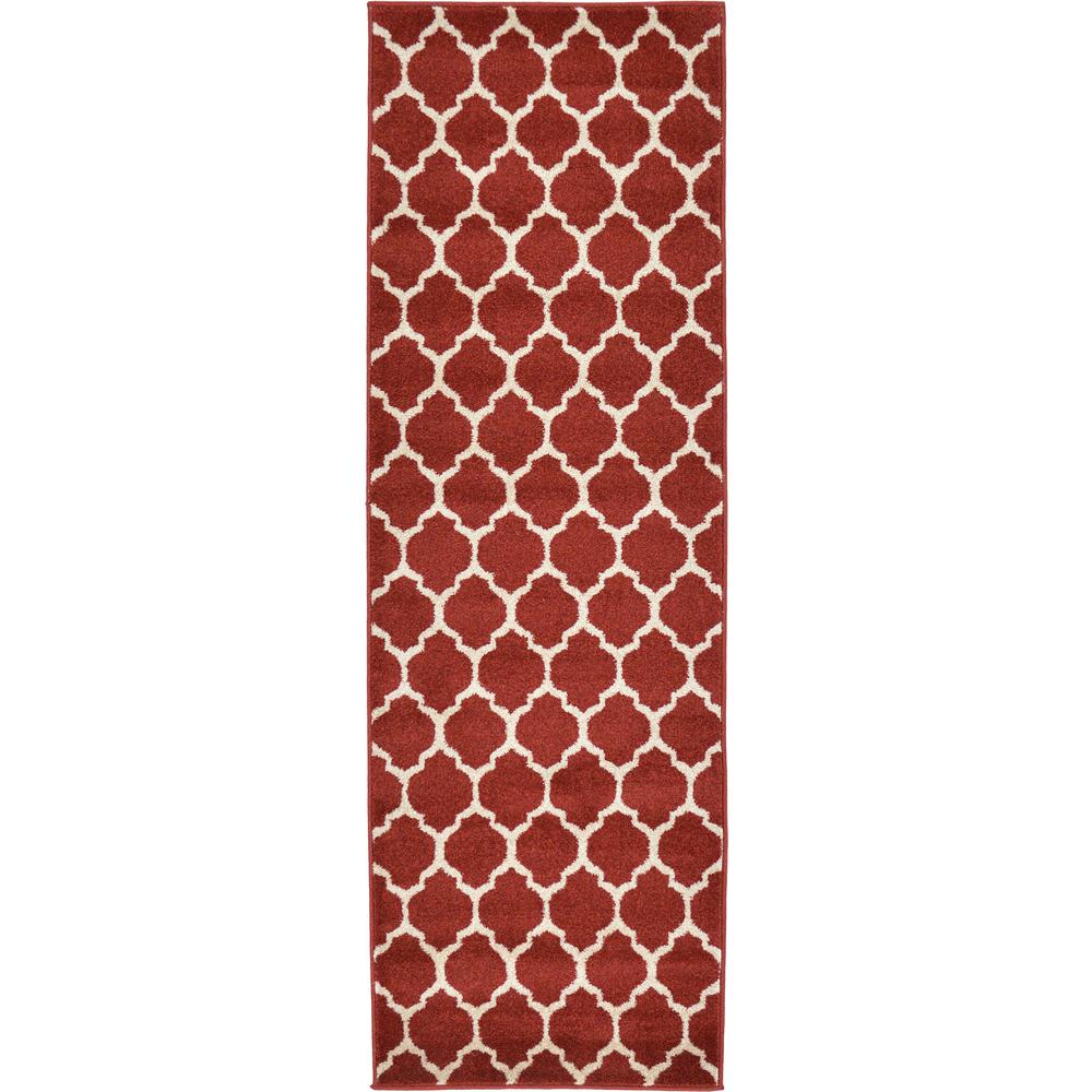 Philadelphia Trellis Rug, Red (2' 0 x 6' 0). Picture 1