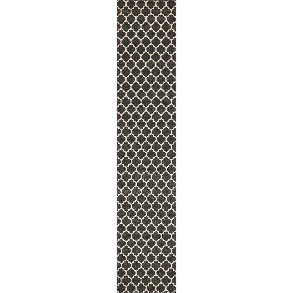 Philadelphia Trellis Rug, Black (2' 7 x 13' 0). The main picture.
