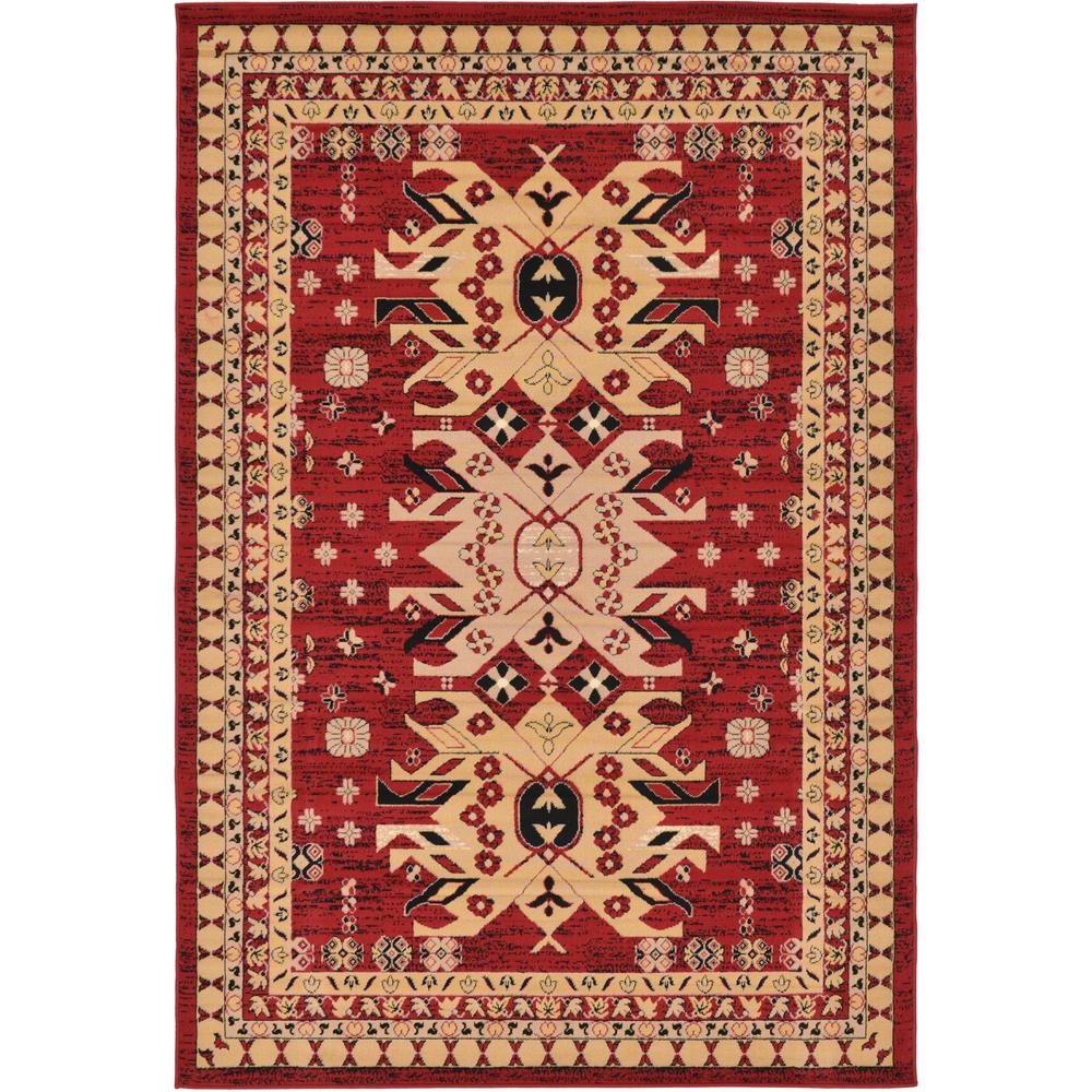 Taftan Oasis Rug, Red (6' 0 x 9' 0). Picture 1