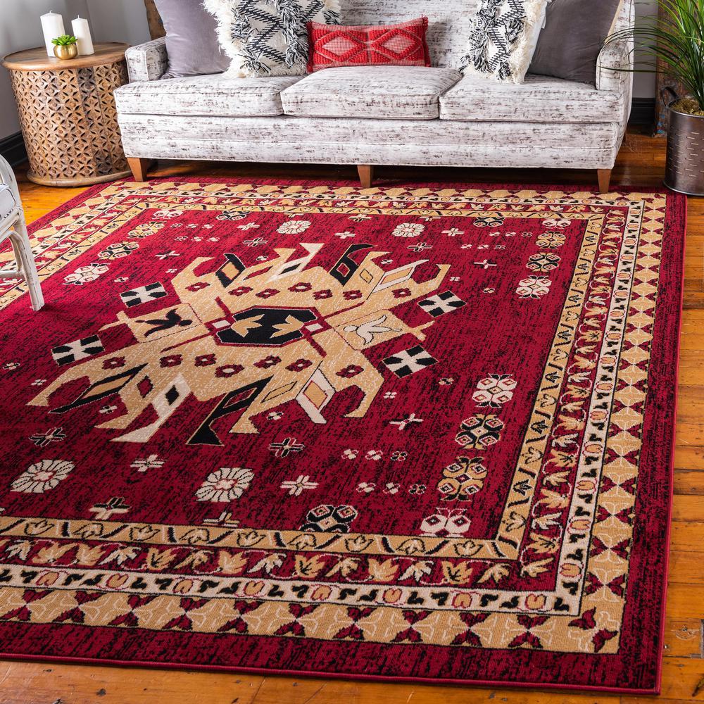 Taftan Oasis Rug, Red (8' 0 x 8' 0). Picture 2