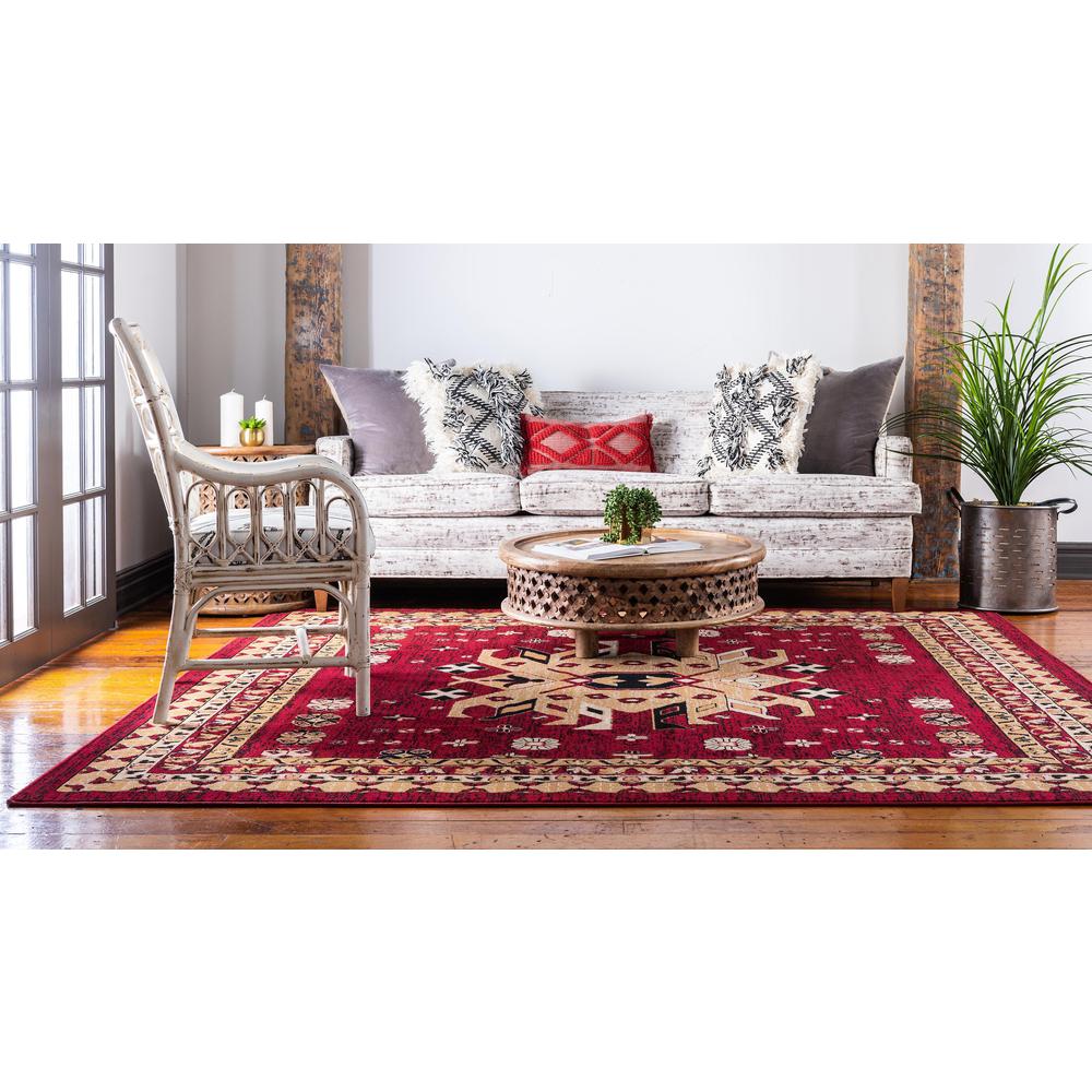 Taftan Oasis Rug, Red (8' 0 x 8' 0). Picture 4