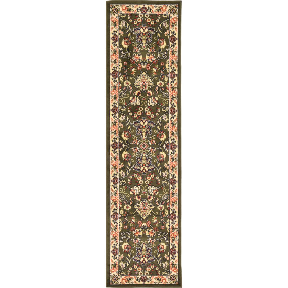 Washington Sialk Hill Rug, Olive (2' 2 x 8' 2). The main picture.