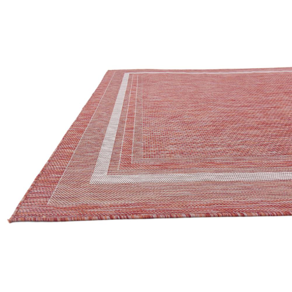 Outdoor Soft Border Rug, Rust Red (8' 0 x 11' 4). Picture 6