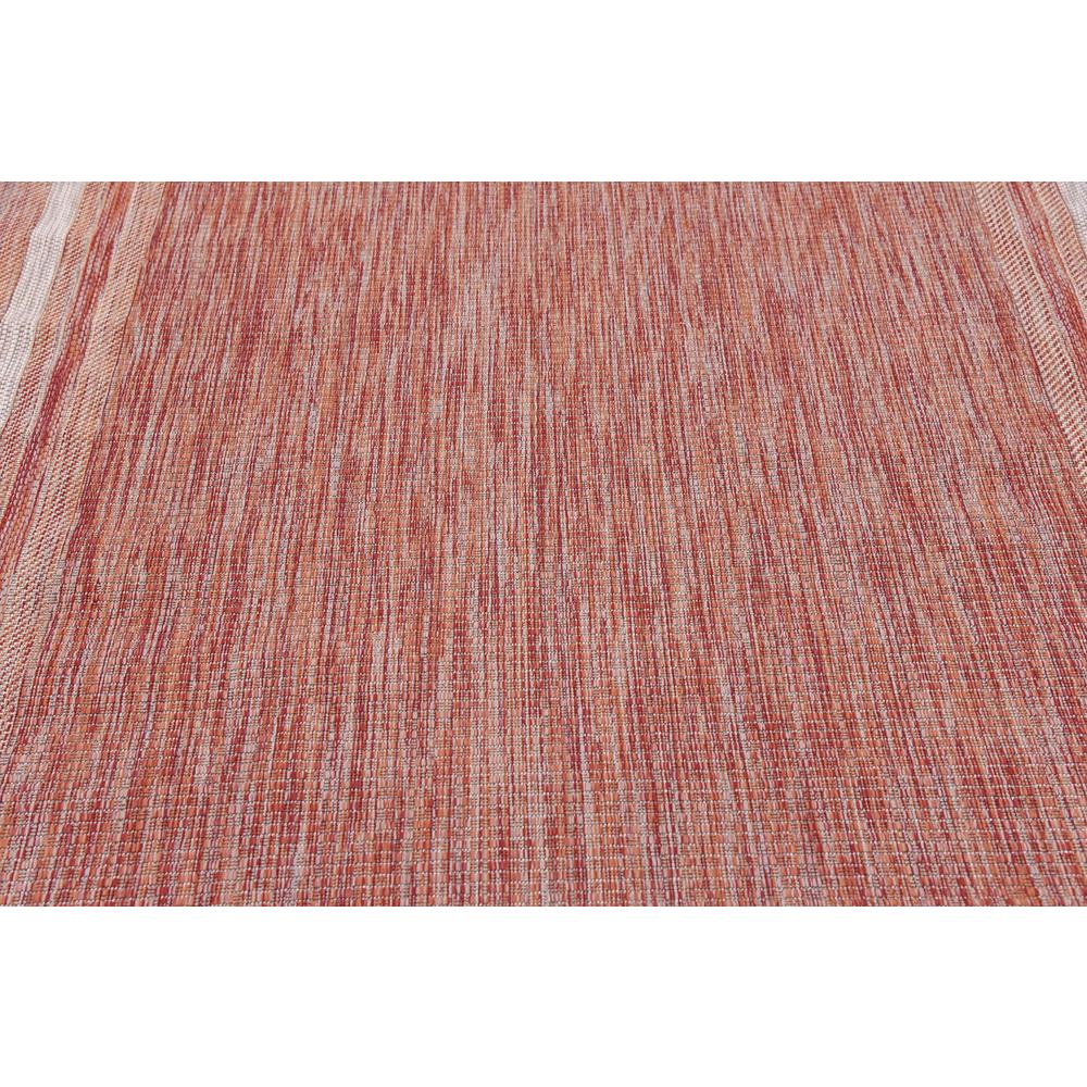 Outdoor Soft Border Rug, Rust Red (5' 0 x 8' 0). Picture 5