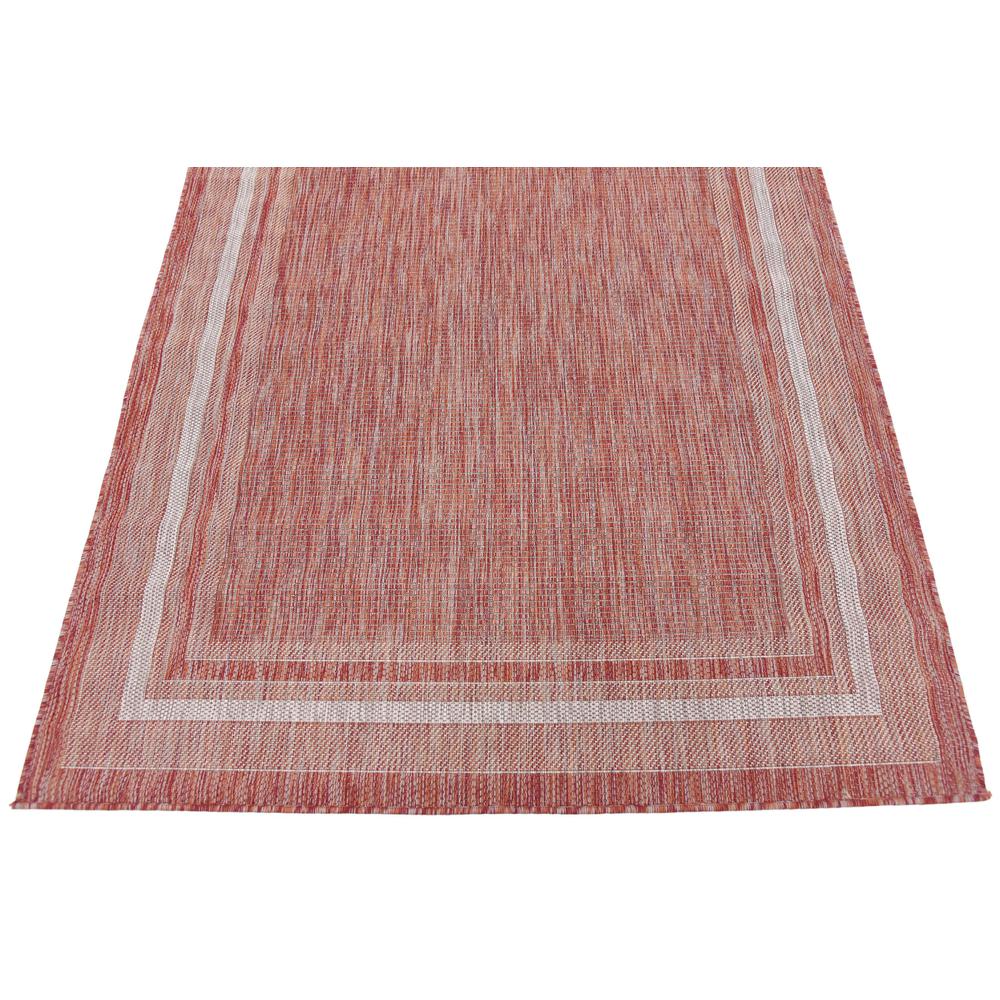 Outdoor Soft Border Rug, Rust Red (5' 0 x 8' 0). Picture 6