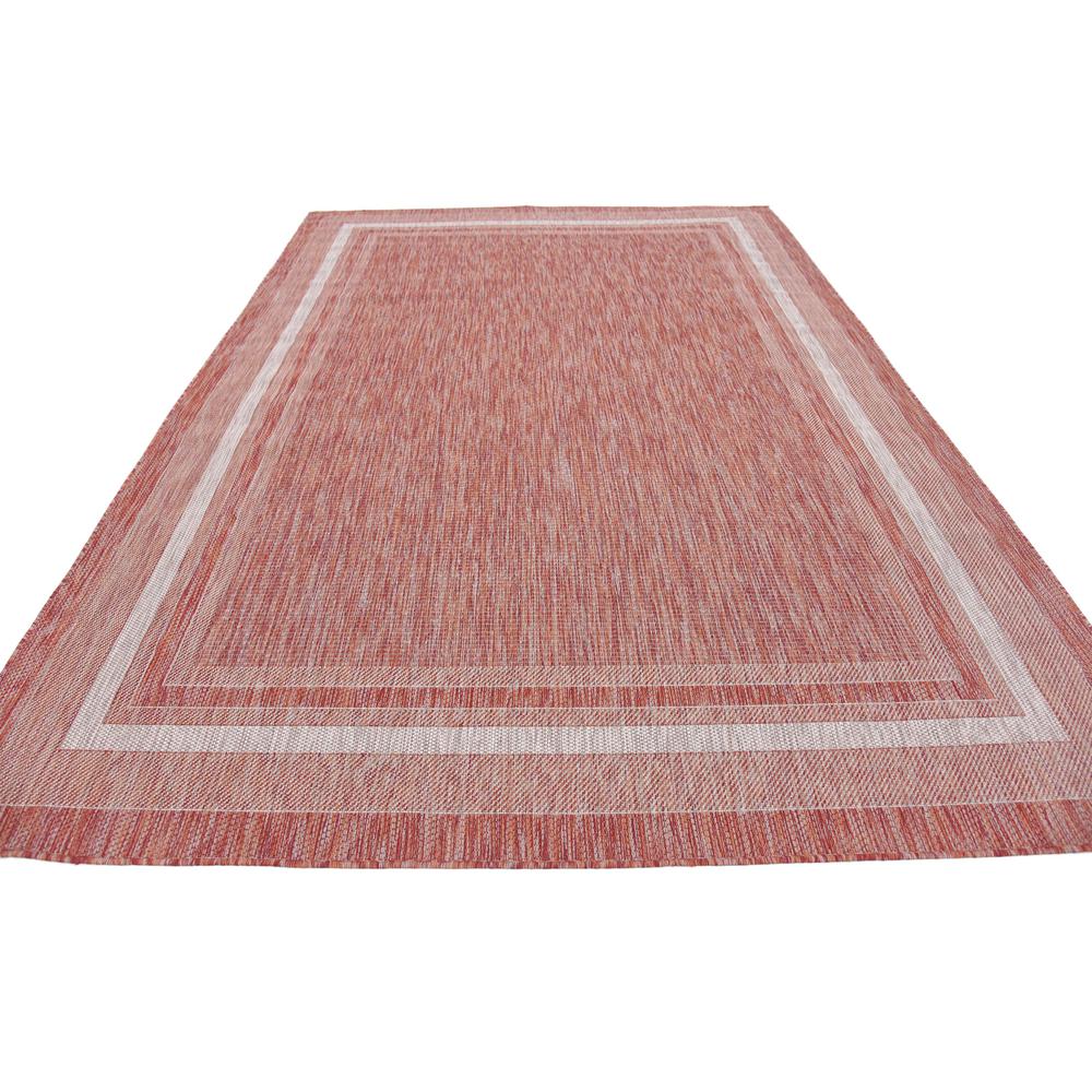 Outdoor Soft Border Rug, Rust Red (7' 0 x 10' 0). Picture 4