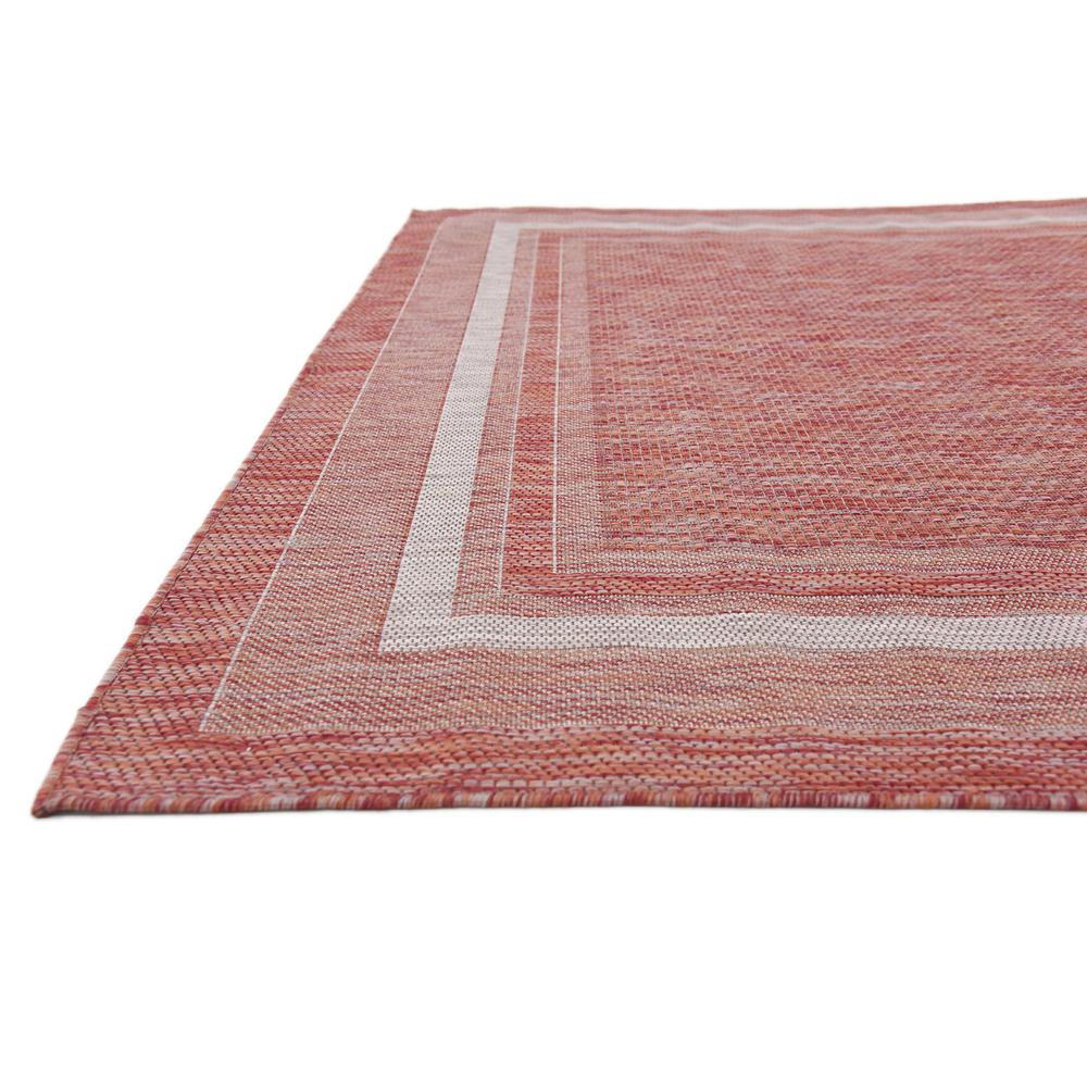 Outdoor Soft Border Rug, Rust Red (7' 0 x 10' 0). Picture 6