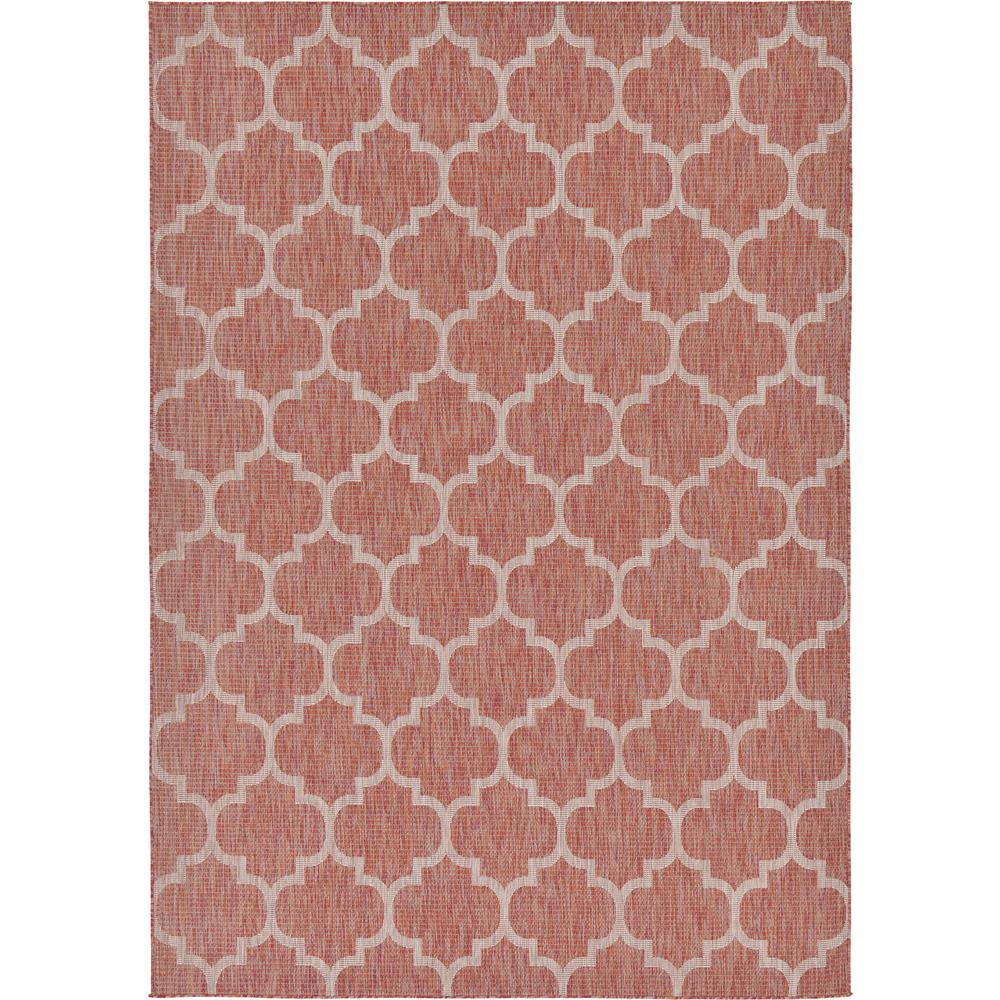Outdoor Trellis Rug, Rust Red (7' 0 x 10' 0). The main picture.