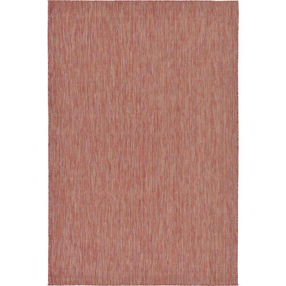 Outdoor Solid Rug, Rust Red (6' 0 x 9' 0). Picture 1