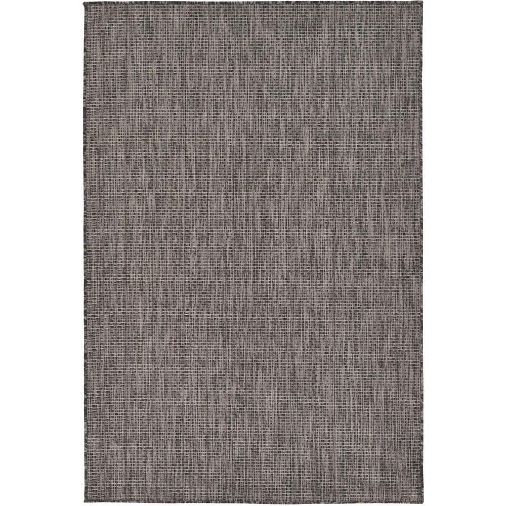 Outdoor Solid Rug, Black (4' 0 x 6' 0). The main picture.